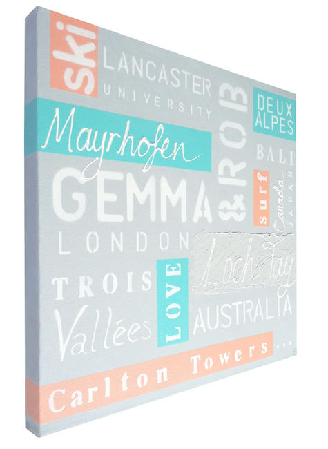 SPECIAL WORDS - PERSONALISED WEDDING COLOURS (SIDE VIEW)