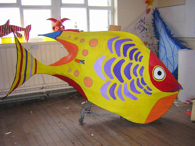fish on a trolley