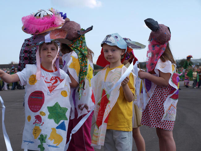 masks and tabards at Foredyke Primary