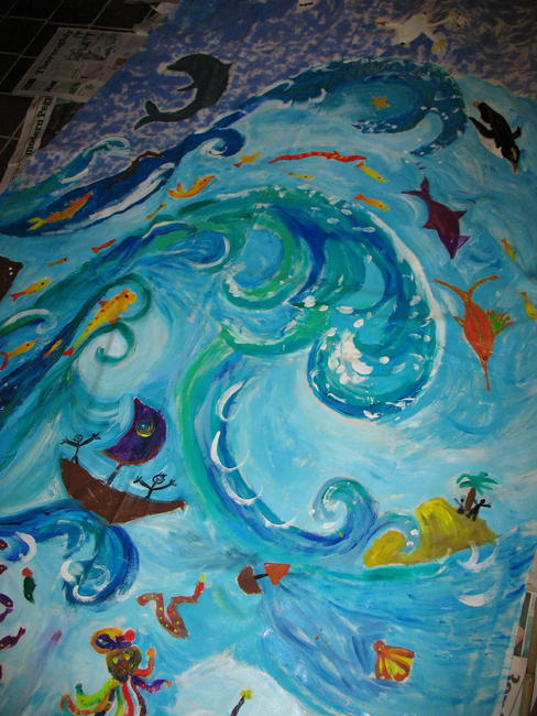 fabric painting for neptune