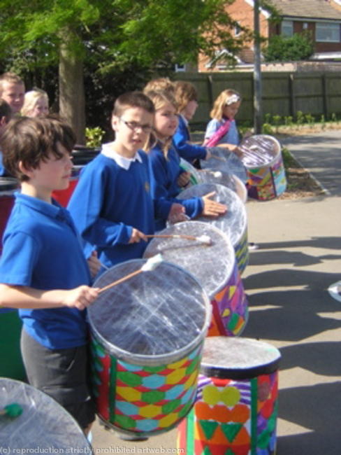 Drum band at Westfield