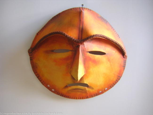 African sculpture style mask - worry face