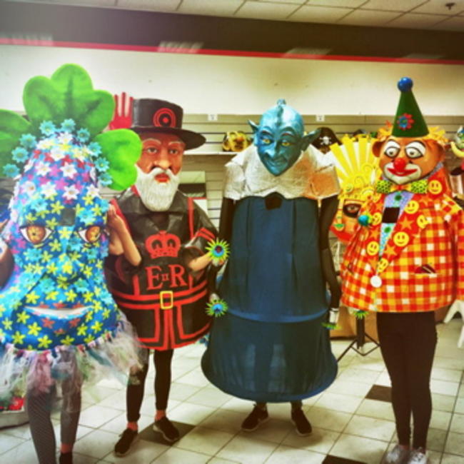 Mrs Flowers, Uncle Tudor, Alien Airman, LudiKruss Clown