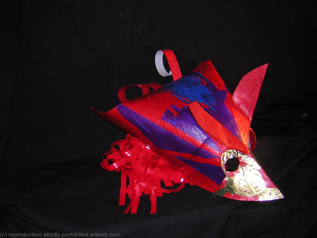 red bird mask