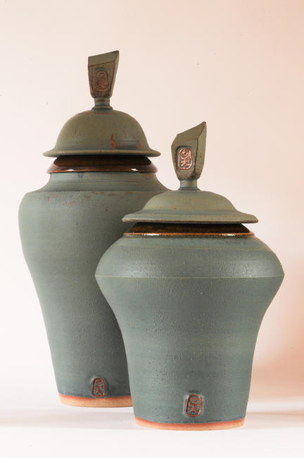 Tall Lidded Cambo Pots