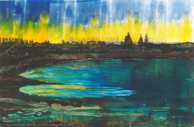 Glowing marshes