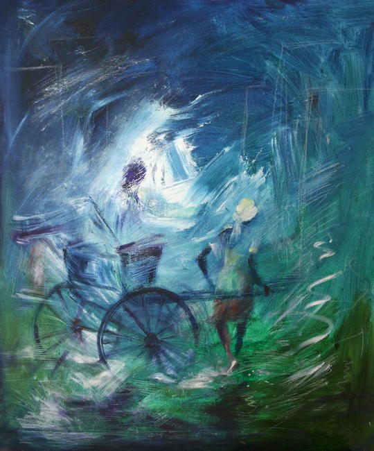 Rain, Storm and the Rickshaw puller