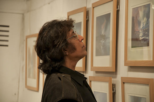 Wasim Kapoor Looking at my Art...