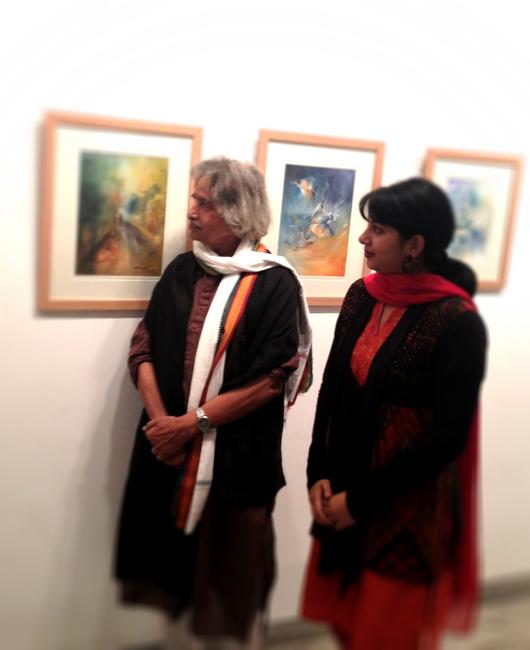 With Eminent Artist, Jogen Chowdhury, my teacher...