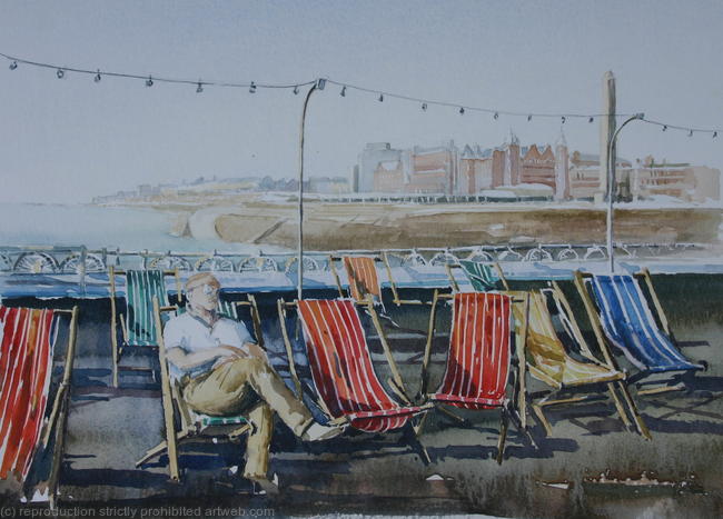 Deckchairs on Blackpool Pier