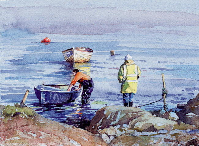 Fishermen on the River Dee, Flintshire