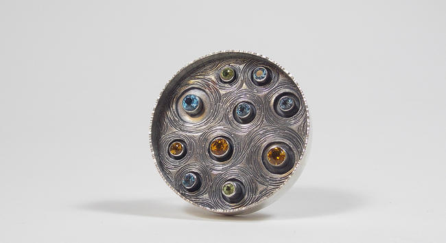 Oxidised Brooch