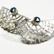 blue topaz ear studs