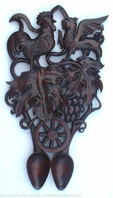 Carved in an exhibition in Paris, France.