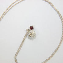 Blackberry and garnet necklace