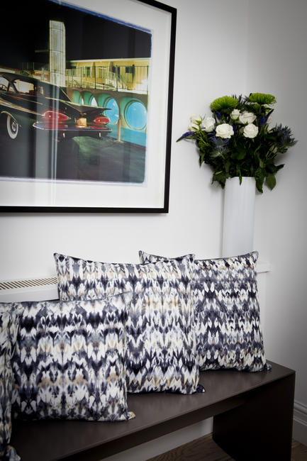 silk cushions
