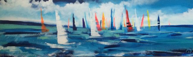 Colourful dancing sails
