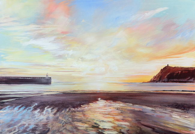 Sunset On Port Erin Beach