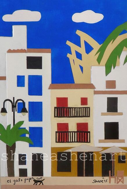 El gato, paper cut