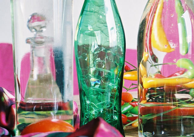 BUBBLES IN A GREEN BOTTLE
