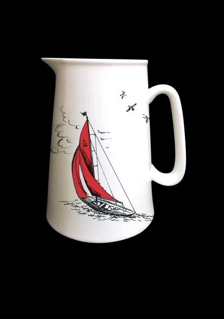 'Sail Away' Red Sail 2Ltr Jug