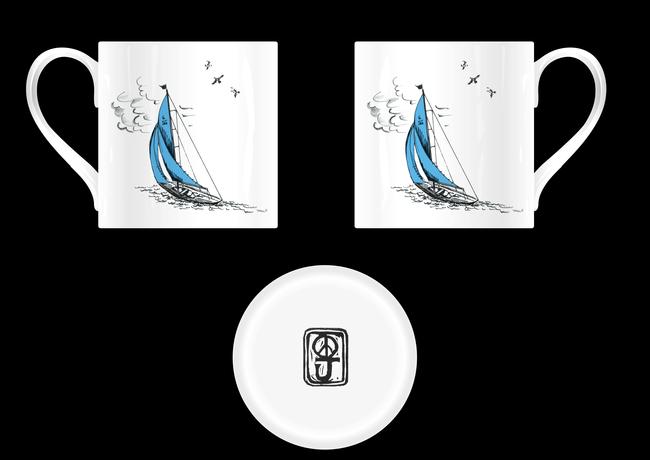 'Sail Away' Blue Sail Mug