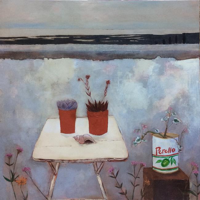 'Succulents and seawall'