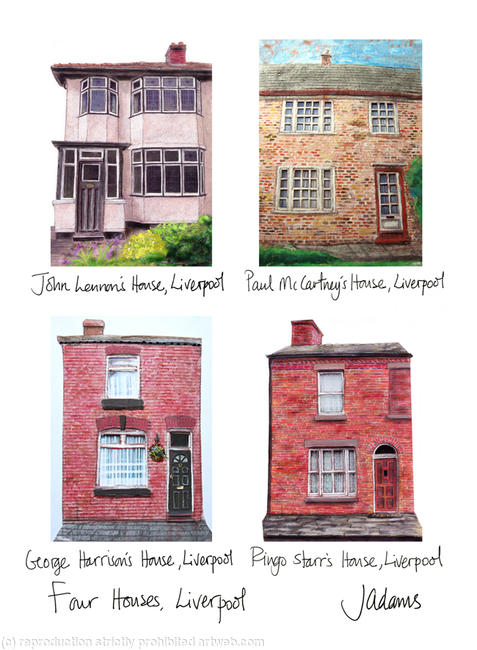 The Beatles' Four Houses, Liverpool