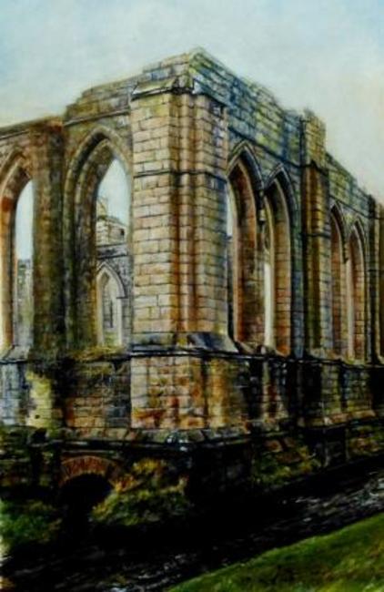 Fountains Abbey, colour detail 1