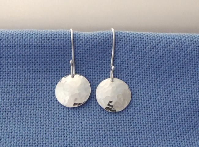 Disc drop earrings