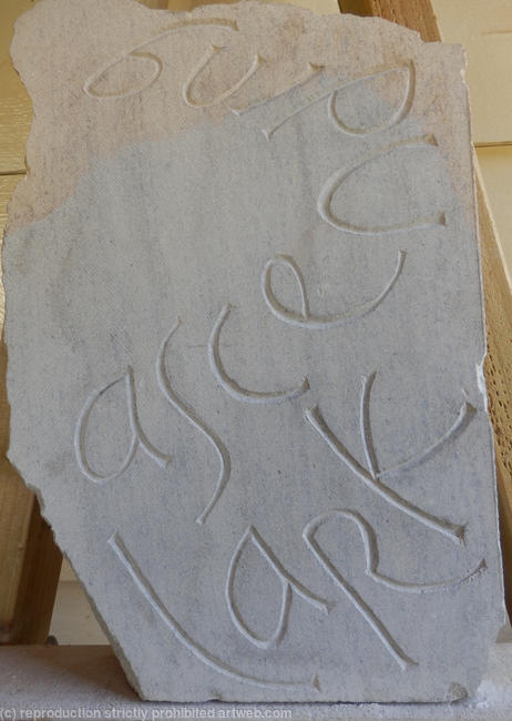 Lark ascending, limestone, 2014