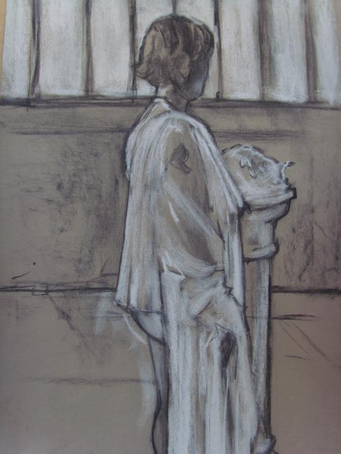 Liz and pedestal -2004