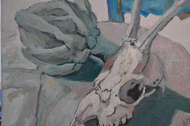 Goat Skull and Artichoke