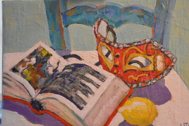 Venetian Mask with Open Book