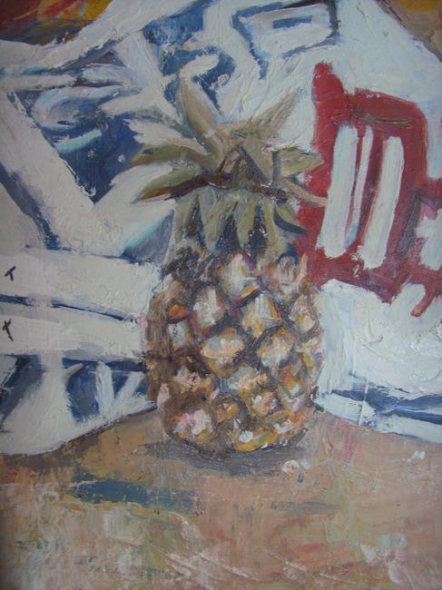 Pineapple with Japanese Scarf