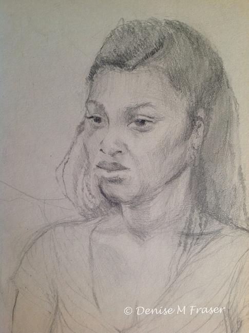 Girl seated, portrait