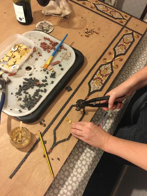Aimee working on Puffins