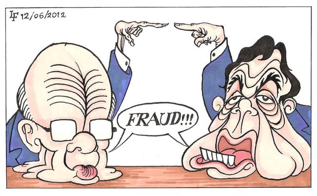 Rupert Murdoch and Gordon Brown at the Leveson Enquiry
