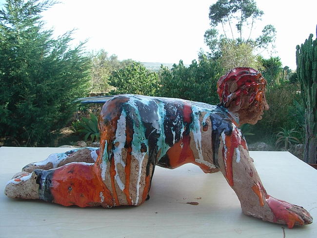 on all fours
