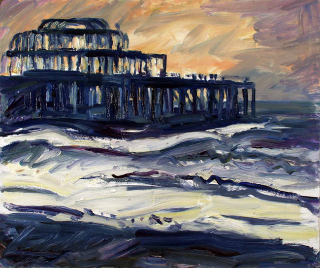 Blue Pier, Rough Sea, 2006
