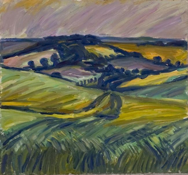 Green wheat with distance