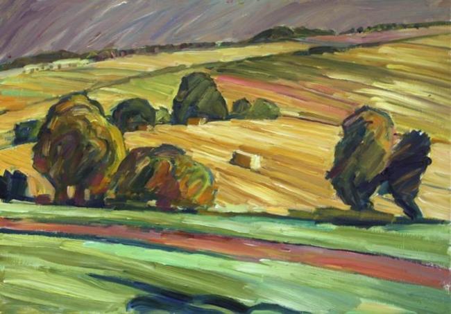 Straw Stack in Field