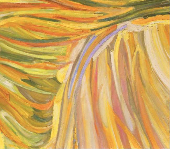 Evening Wheat Field Abstract