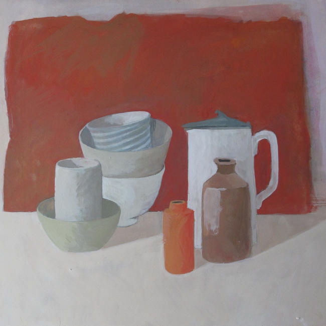 Eight objects, red