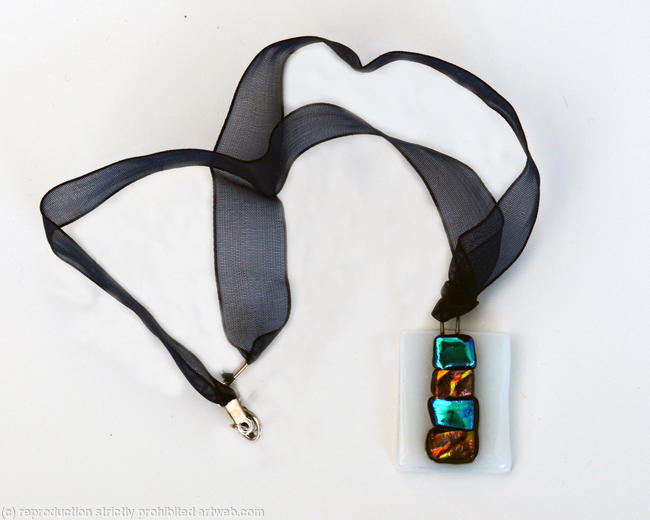 Blue and gold pendant