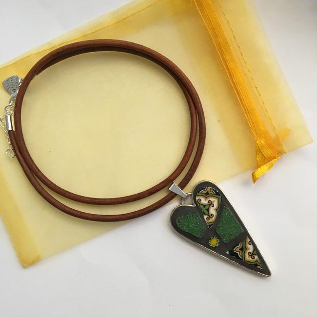 Green Heart Mosaic Pendant