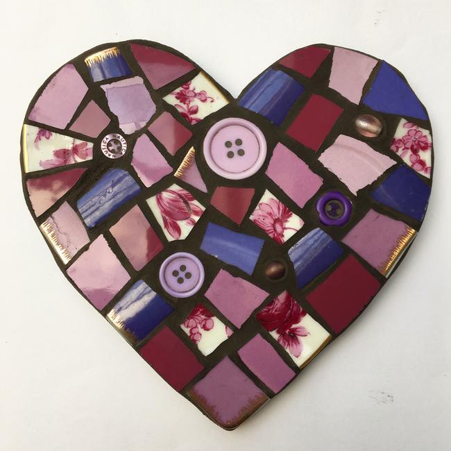 Purple Mosaic Heart
