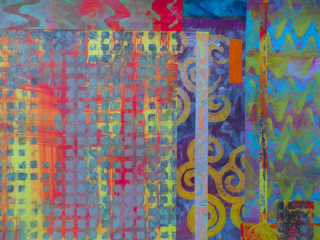 Collage of Gelli prints