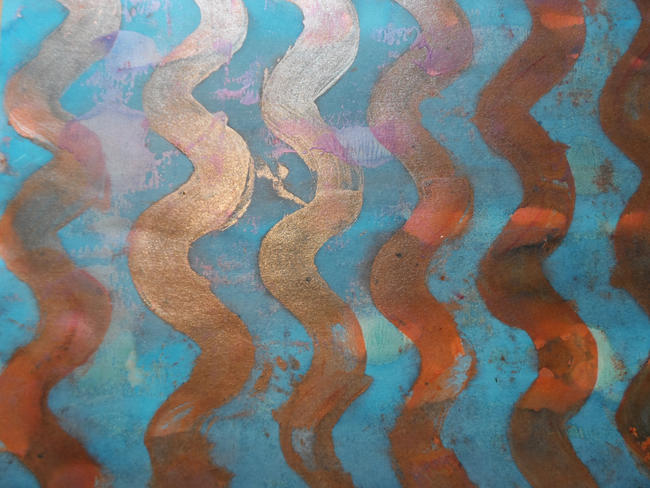 Painted and printed paper
