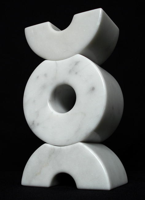 circle of life, one link in the chain, birth, life, birth, carrara marble, ht. 142mm, ed.3/3, £poa